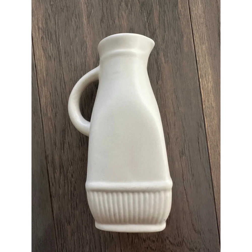 White Thyme Hand Painted Ceramic Vase Pitcher